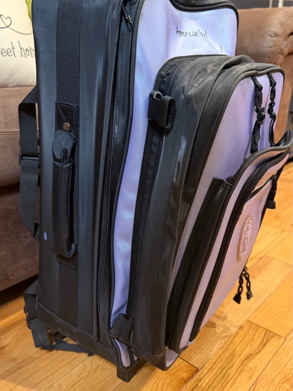 VINTAGE (2001) American Girl Lilac and Black Kid’s Matching Backpack & Suitcase